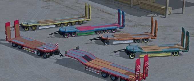 Low Loaders Fliegl Low Loader Trailers Pack Farming Simulator mod