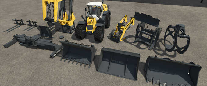 Bagger & Radlader Liebherr L580 Paket Landwirtschafts Simulator mod