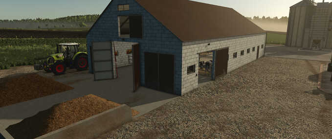 Animal Pens Cow Barn with Manure Plate Farming Simulator mod