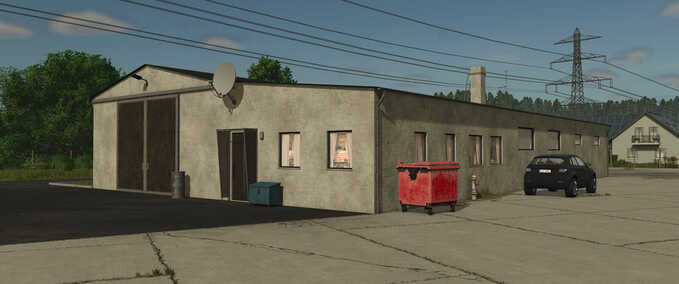 Buildings with Functions GDR Social Building with Workshop Farming Simulator mod