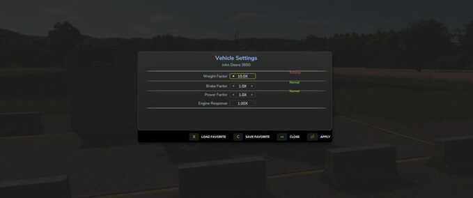 Tools Vehicle Weight Modifier Farming Simulator mod