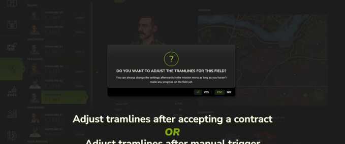 Scripts Adjust Tramlines for Missions Farming Simulator mod