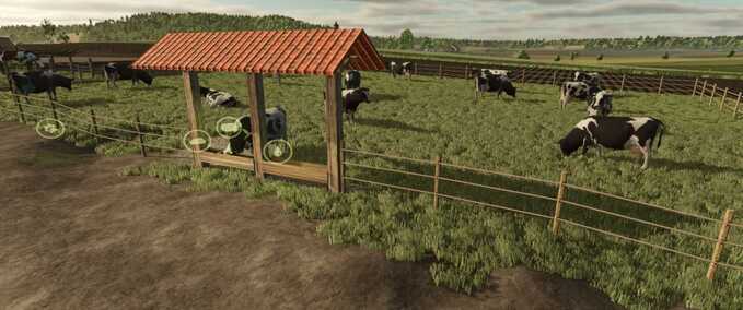 Animal Pens Small Pasture for Cows, Horses, and Sheep Farming Simulator mod