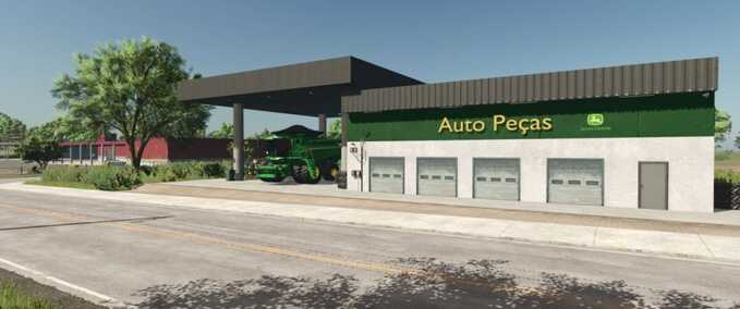 Buildings with Functions Repair Workshop Auto Parts Farming Simulator mod