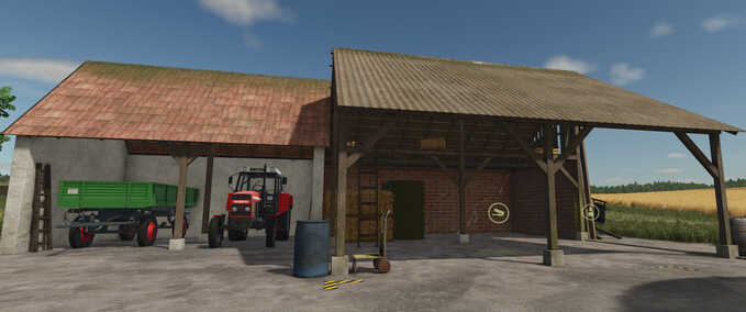 Animals Old Shed with Bale Storage Farming Simulator mod