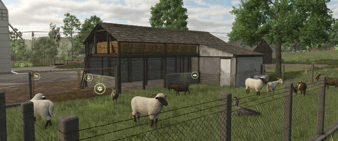 Animal Pens Shabby Sheep Barn Farming Simulator mod