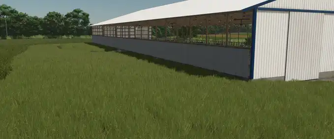 Animal Pens 80x190ft Freestall Barn Farming Simulator mod
