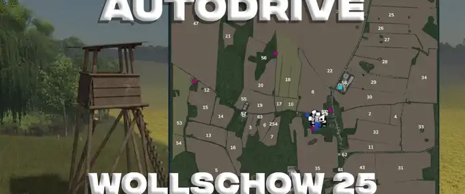 courseplay courses Autodrive Network for Wollschow 25 Farming Simulator mod