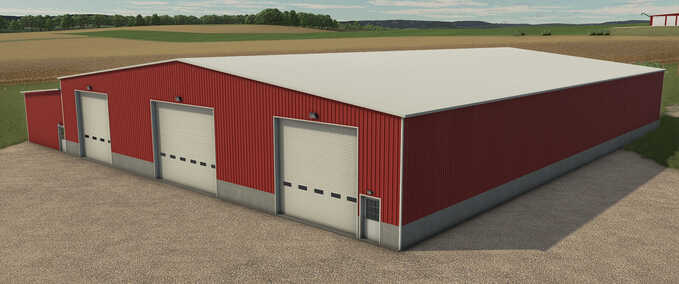 Sheds Large Metal Drive-Thru Garage Farming Simulator mod