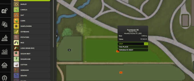 Gameplay Rent Your Field Farming Simulator mod