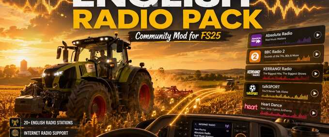 Addons English Radio Stations Farming Simulator mod