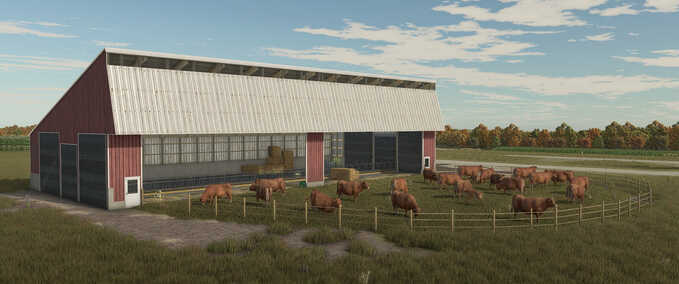 Tierställe Amerikanischer Kuhstall Landwirtschafts Simulator mod
