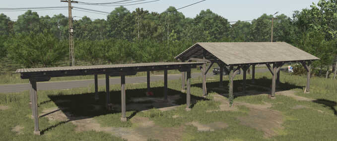 Sheds Polish Wooden Shelters Farming Simulator mod