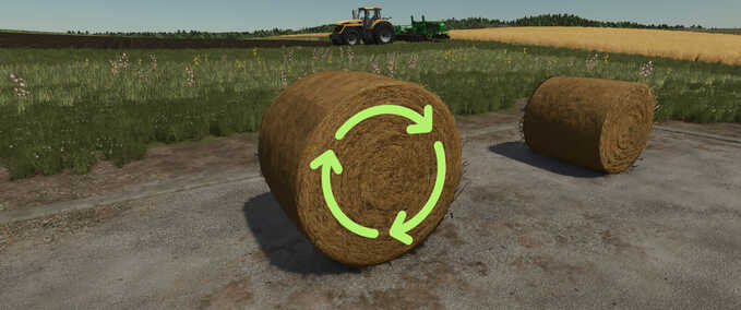 Gameplay Push Bales Farming Simulator mod
