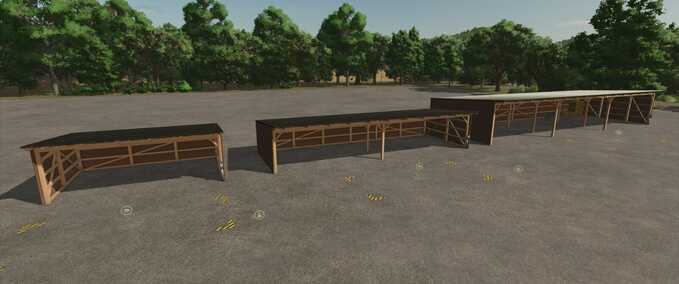 Silos Pallet and Bale Storage Sheds Farming Simulator mod