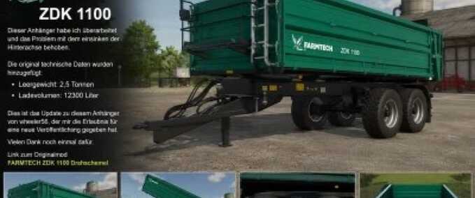Trailers Farmtech ZDK 1100 Farming Simulator mod