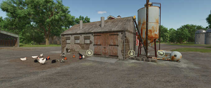 Animal Pens Little Old Henhouse with Silo Farming Simulator mod