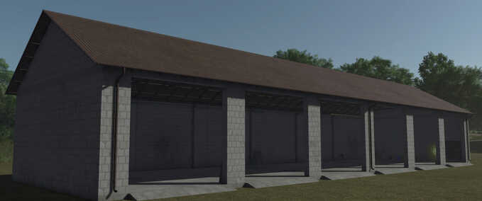 Buildings with Functions Big Open Garage with Workshop Farming Simulator mod