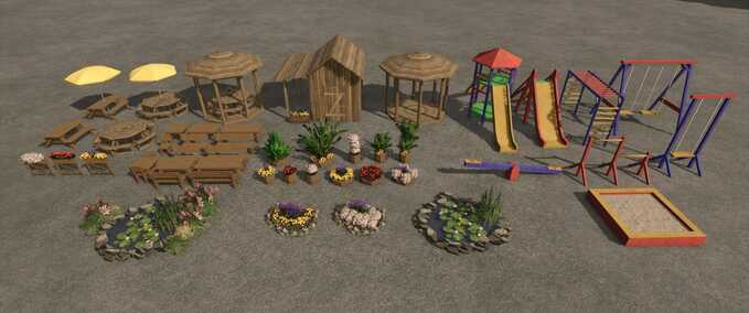 Dekoration Gartendekorationspaket Landwirtschafts Simulator mod