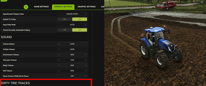 Gameplay Dirty Tire Tracks Farming Simulator mod