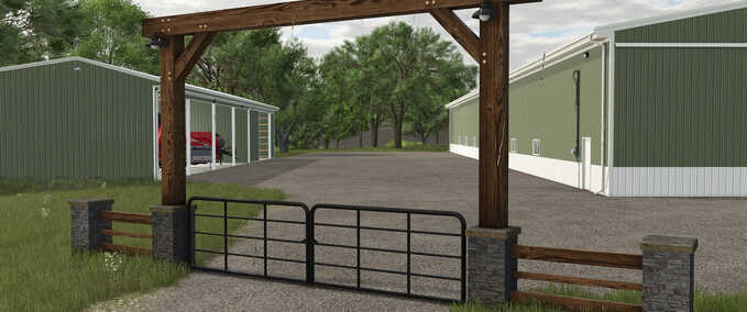 Sheds American Ranch Gate Entrance Farming Simulator mod