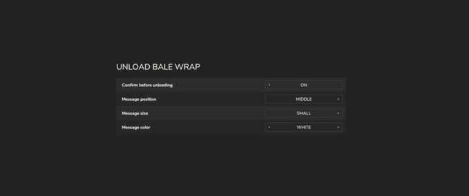 Scripts Unload Bale Wrap Farming Simulator mod