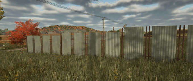 Decoration Corrugated Iron Fence Farming Simulator mod