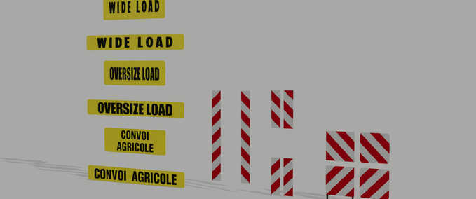 Prefab Warning Signs Farming Simulator mod