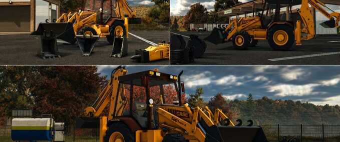 Sonstige Fahrzeuge Case 580 Super K Baggerlader Landwirtschafts Simulator mod