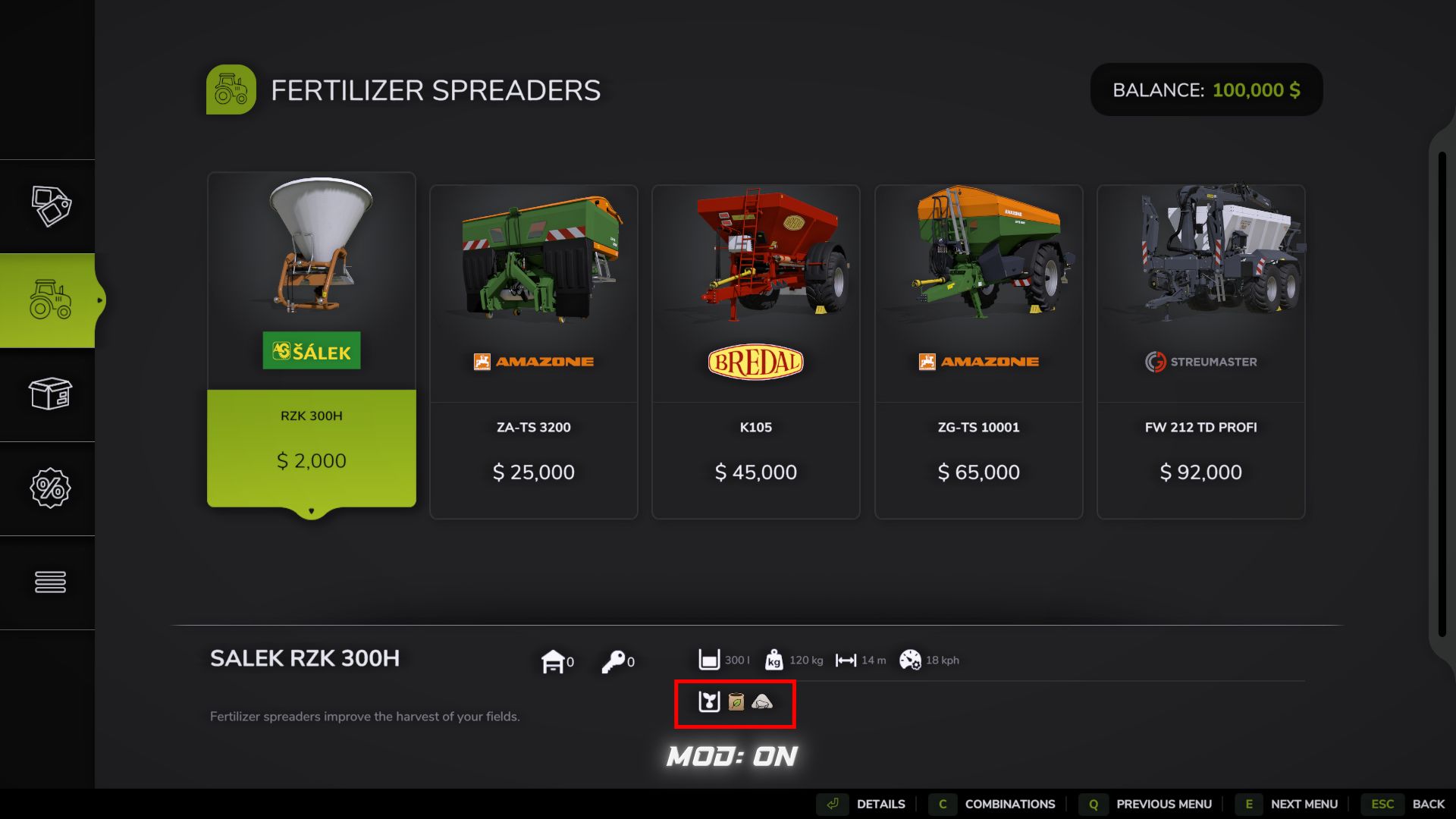 Lime Support for Fertilizer Spreaders - Thumbnail 1