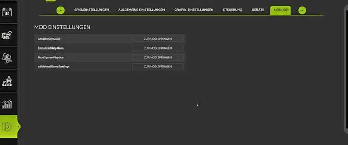 Addons Mod Settings Hub Farming Simulator mod