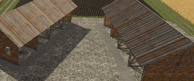 Sheds Long Brick Shed Farming Simulator mod