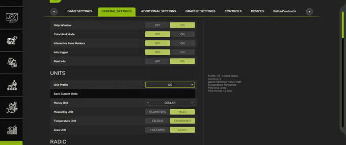 Addons Save Unit Profiles Farming Simulator mod