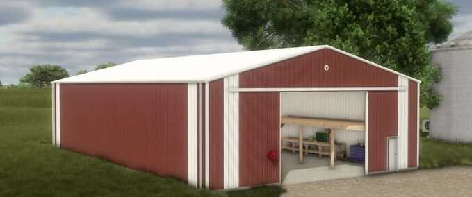 Buildings with Functions 50x81 Meter Morton Shop Farming Simulator mod