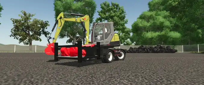 Other manufactors Wacker Neuson EW100 with Martin Bucket Pack and Steelwrist Farming Simulator mod
