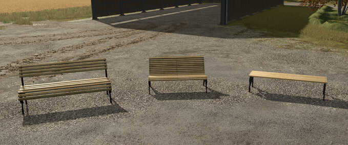 Decoration Wooden Benches Pack Farming Simulator mod