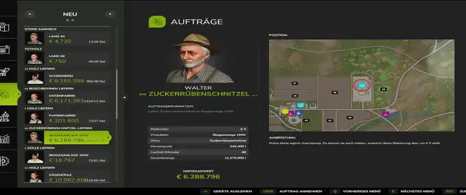 Gameplay Produktionsverträge Landwirtschafts Simulator mod
