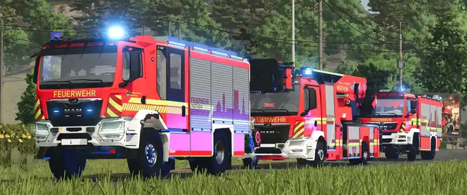Fire department MAN Ziegler TLF 4000 Farming Simulator mod