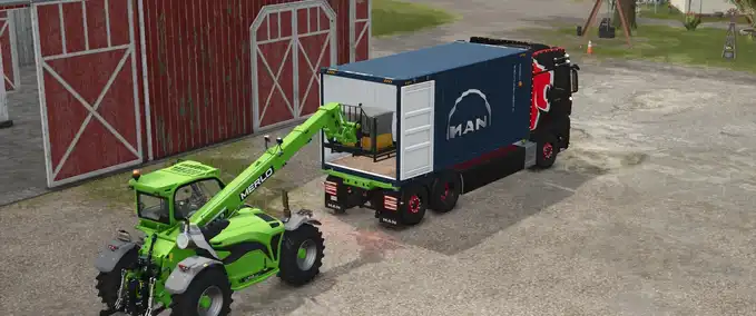 Container & Mulden Fliegl Versandcontainer-Paket Landwirtschafts Simulator mod