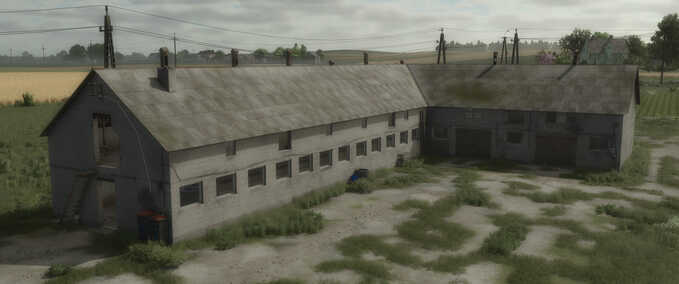 Animal Pens Old White Cowbarn Farming Simulator mod