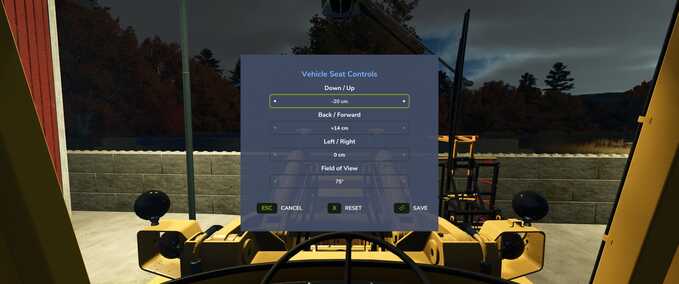 Scripts Vehicle Seat Controls Farming Simulator mod