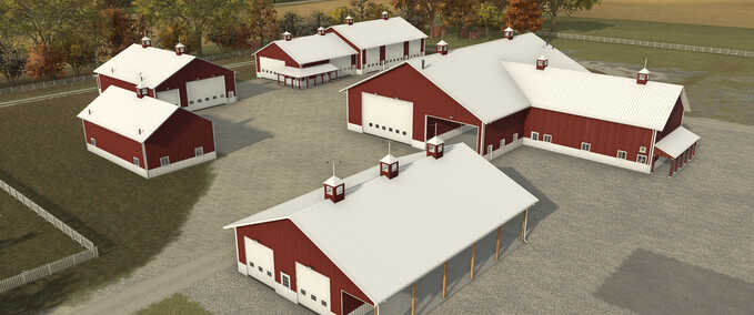 Sheds American Midwest Simple Shed Pack Farming Simulator mod