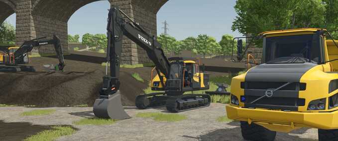 Exevators Volvo EC220E/VA Farming Simulator mod