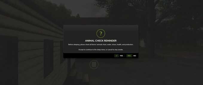 Addons Tierüberprüfungs-Erinnerung Landwirtschafts Simulator mod