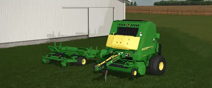 John Deere 561R Ballenpresse mit benutzerdefinierten Ballentexturen Mod Image