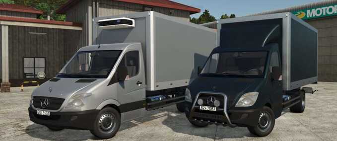 Sonstige Fahrzeuge Mercedes Benz Sprinter Kühlwagen Landwirtschafts Simulator mod