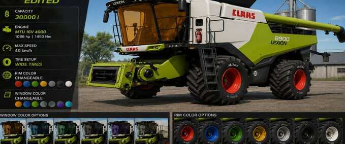 Claas Lexion 8900 Bearbeitung Mod Image