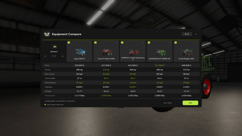 Equipment Comparison Tool - Thumbnail 1