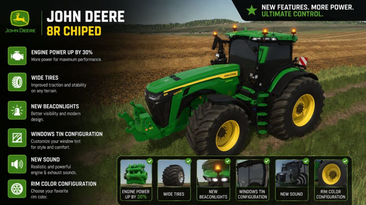 John Deere 8R Serie Chipped - Thumbnail 1