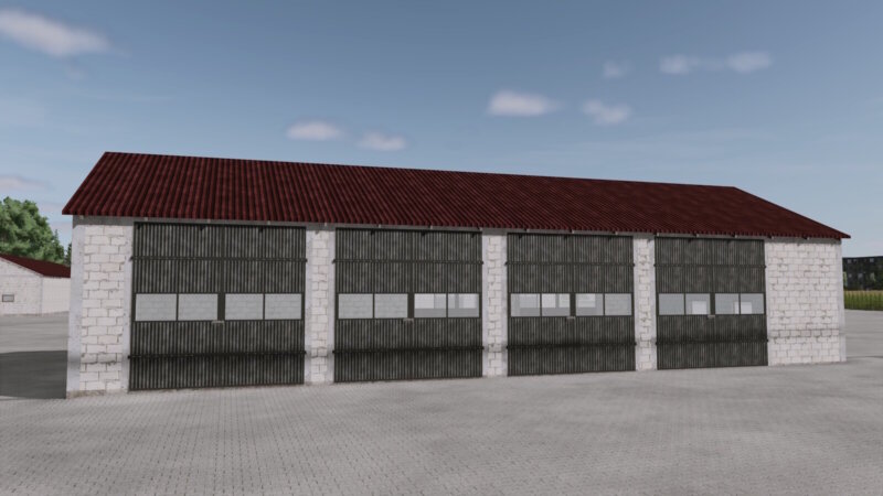 Hallen aus weißen Hohlblocksteinen - Thumbnail 1
